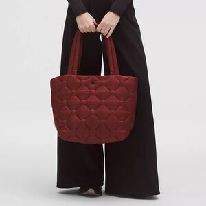 NWT Lululemon Quilty Pleasures Tote Bag Embroidered WordMark Rockwood Medium 12L